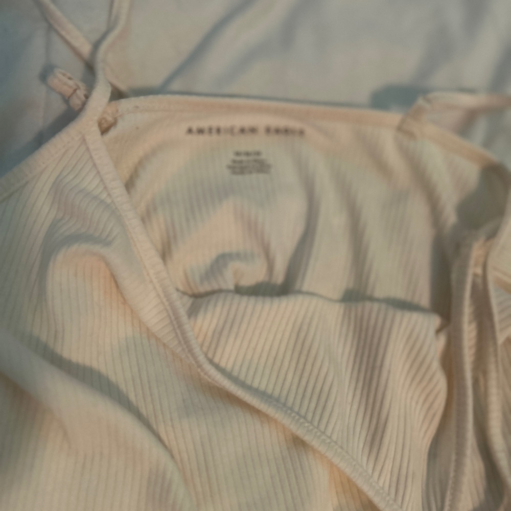 plain off white spaghetti strap tank from american eagle